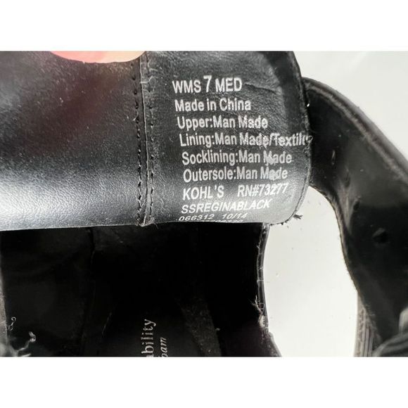 Sole Senseability Kohls Ankle Shoes Booties Sz 7 Faux Leather Peep Toe - Picture 8 of 8